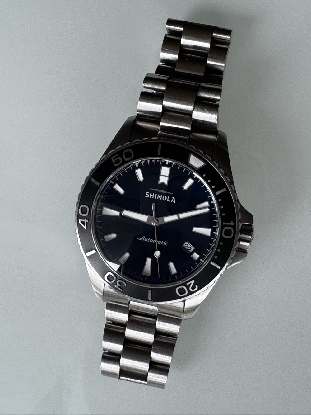 Shinola Lake Superior Monster Men’s Stainless Steel Black Dial Watch